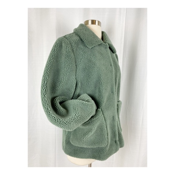 Rebecca Minkoff Harley Teddy Coat Jacket Size Large Green NWT - Picture 6 of 10